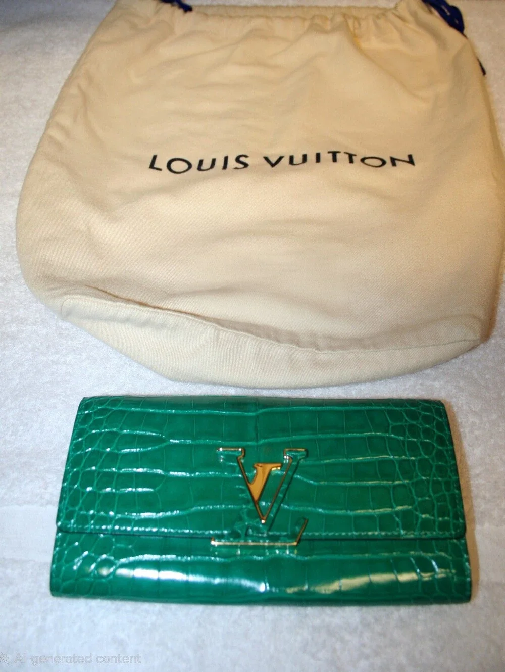 LV Green Crocodile Capucines Long Wallet. Louis Vuitton. NWT. Comes w/dust bag!